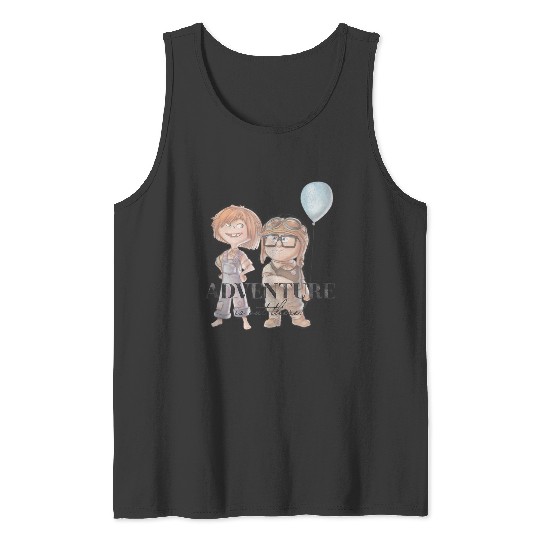 Disneyss 100 And Pixars's Up Carl Ellie Adventure Is Out There Tank Tops