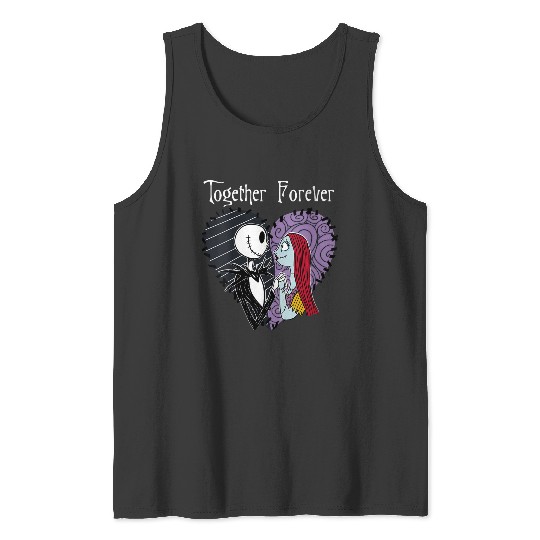 Disneyss The Nightmare Before Christmas Jack Sally Together Tank Tops