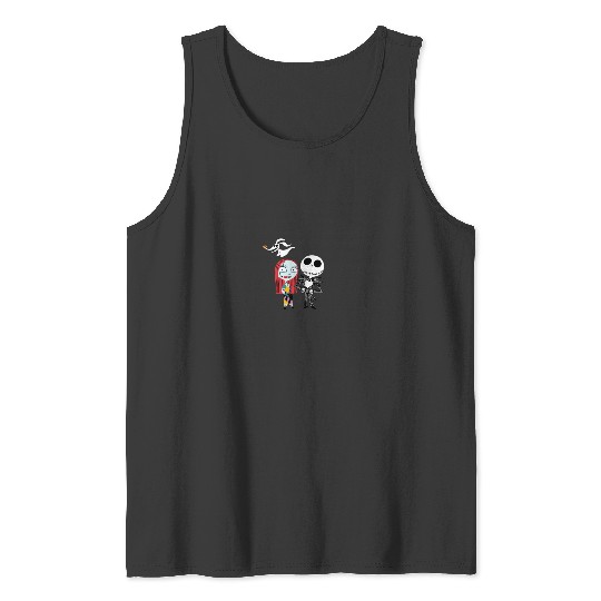 Disneyss Nightmare Before Christmas Dark Jack Sally Tank Tops