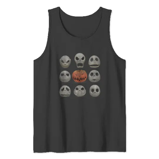 Disneyss Jack Skellington Halloween Facess Tank Tops