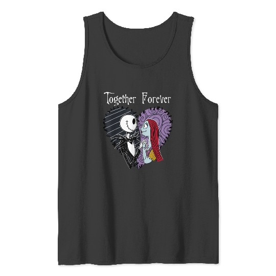 Disneyss The Nightmare Before Christmas Jack Sally Together Tank Tops