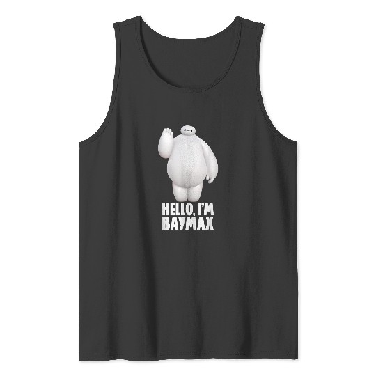 Disneyss Big Hero 6 Hello I'm Baymax Cute Portrait Tank Tops