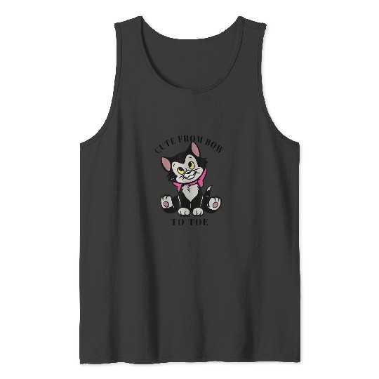 Disney Pinocchio Figaro Cute From Bow To Toe Tank Tops