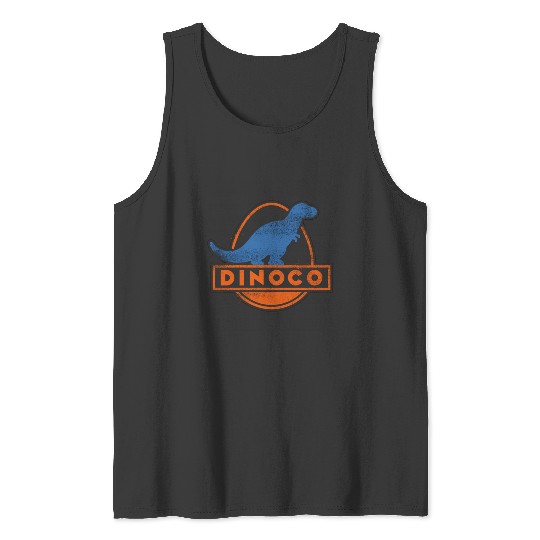 Disney PixarCars Iconic Dinoco Gas Station Logo Tank Tops