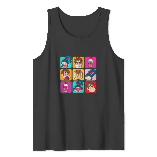 Disney Wreck-It Ralph Vanellope Ralph & Desserts Panels Tank Tops
