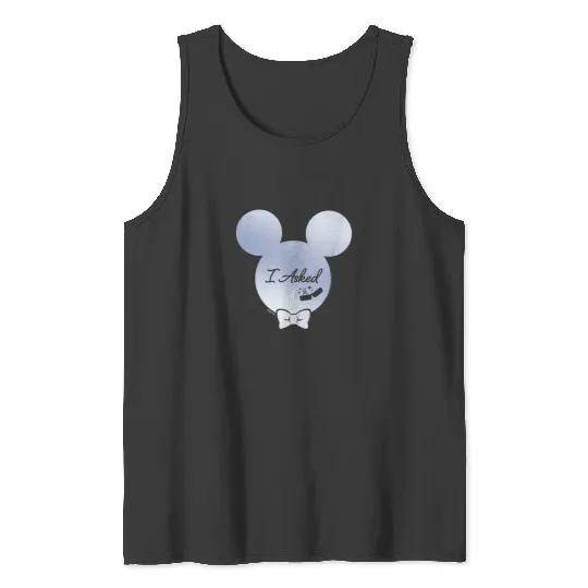 Disney I Asked Proposal Engagement Ring Bow Tie Tank Tops