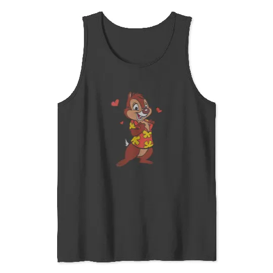 Disneyss Chip 'n' Dale Rescue Rangers Dale In Love Tank Tops