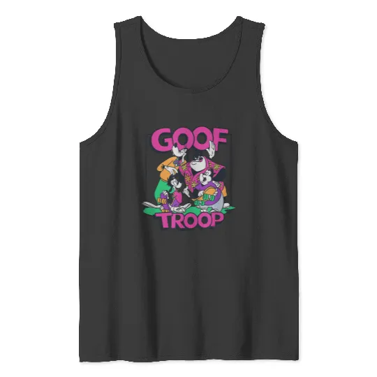 Disneyss A Goofy Movie Goof Troop Neon Group shots Portrait Tank Tops