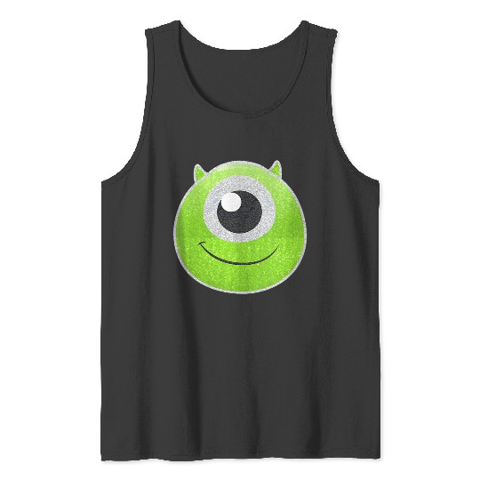 Disneyss Pixars Monsters University Mike Wazowski Big Faces Logo Tank Tops