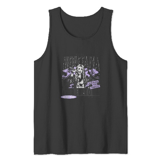 Disneyss Hannah Montana World Tour Ready To Rock Chest Poster Tank Tops