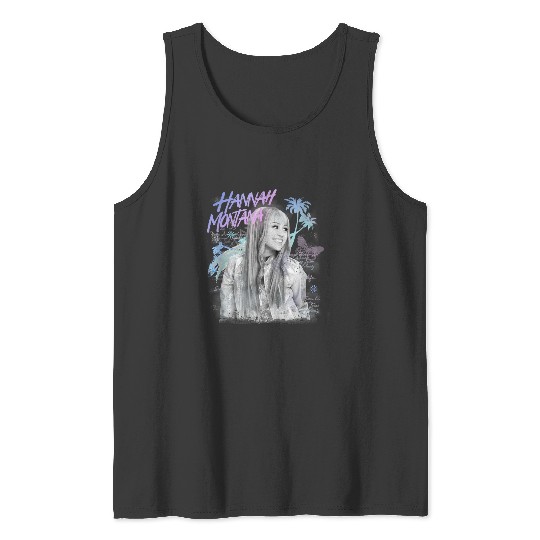 Discover Disney Hannah Montana Iconic Teen Idol Big Chest Portrait Tank Tops