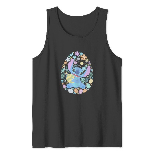 Discover Disney Lilo Stitch Easter Egg Flowers Spring Pastel Colors Tank Tops