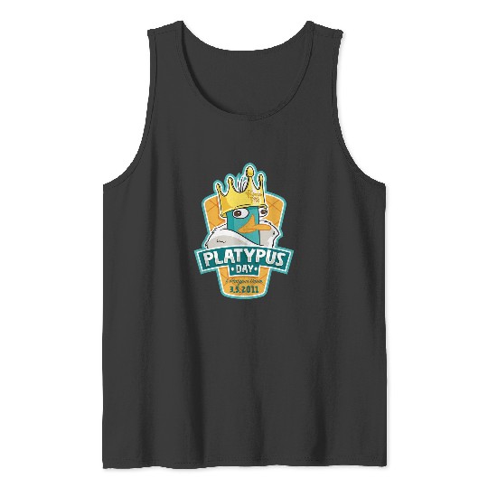 Disneyss Phineas And Ferb Platypus Day King Perry Portrait Tank Tops