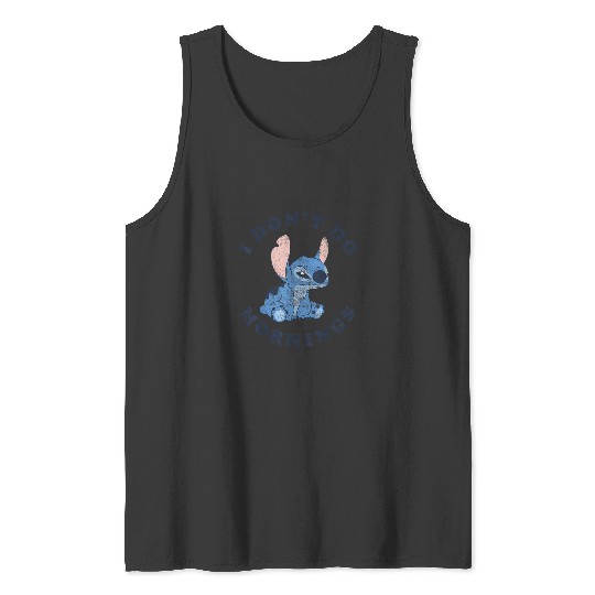 Discover Disney Lilo Stitch I Dont Do Mornings Distressed Tank Tops