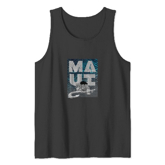 Discover Disney Moana Maui Tattoo Style Letter Stack Port Tank Tops