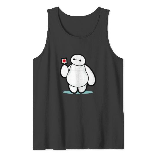 Disney Big Hero 6 Baymax With Lollipop Cute Shot Tank Tops