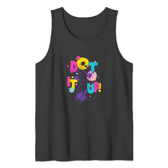 Discover Disney Minnie Mouse Dot It Up Bold Color Retro Overlay Tank Tops