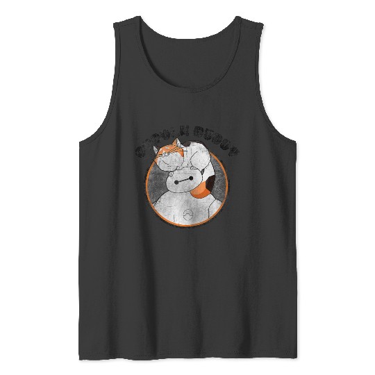Disneyss Big Hero 6 Baymax Mochi Cuddle Buddy Distressed Tank Tops
