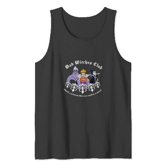Discover Disney Villains Bad Witches Club Epic Group Shot Chest Logo Tank Tops