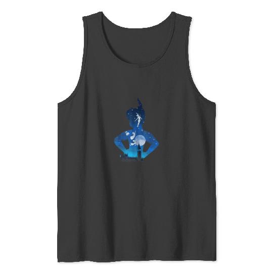 Disney Peter Pan Midnight London Flight Silhouet Tank Tops
