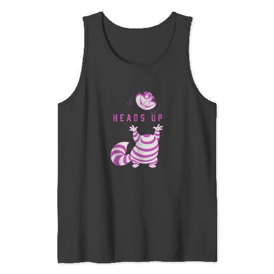 Disneyss Alice In Wonderland Cheshire Cat Heads Up Tank Tops