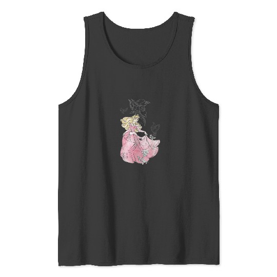 Discover Disney Sleeping Beauty Aurora Sketch Graphic TSh Tank Tops