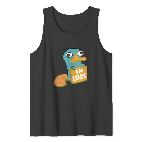 Disney Phineas And Ferb Im Lost Perry The Platypus Shot Tank Tops