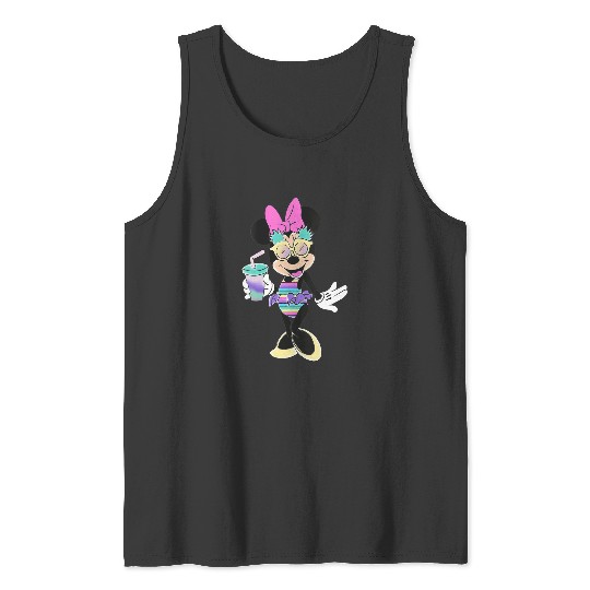 Discover Womens Disney Minnie Mouse Unicorns Stripes and Pineapples VNeck Tank Tops
