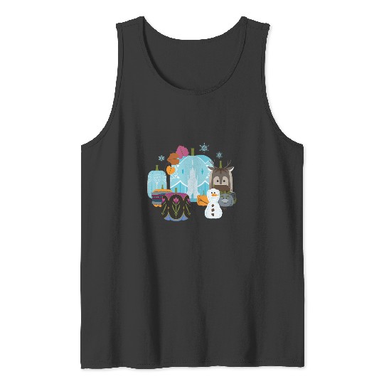 Discover Disney Princess Frozen Pumpkins Autumn Harvest Fall Palace Tank Tops