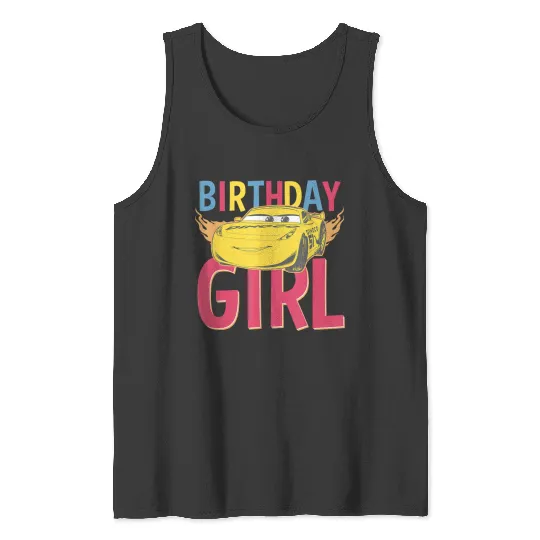 Discover Disney Pixars Cars 2 Lightning Mcqueen Birthday Girl Logo Tank Tops