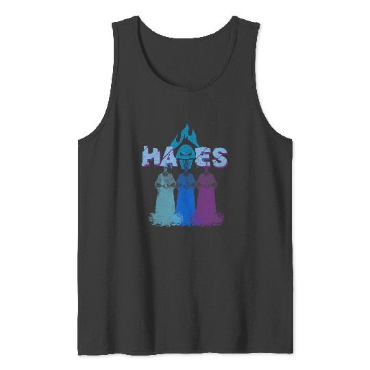 Disney Villains Hades Multicolor Evil Shot Distressed Tank Tops