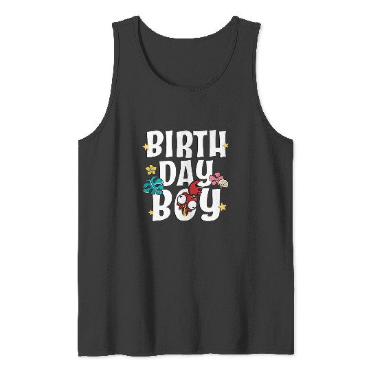 Discover Disney Moana Birthday Boy Cute Hei Hei Big Chest Text Logo Tank Tops