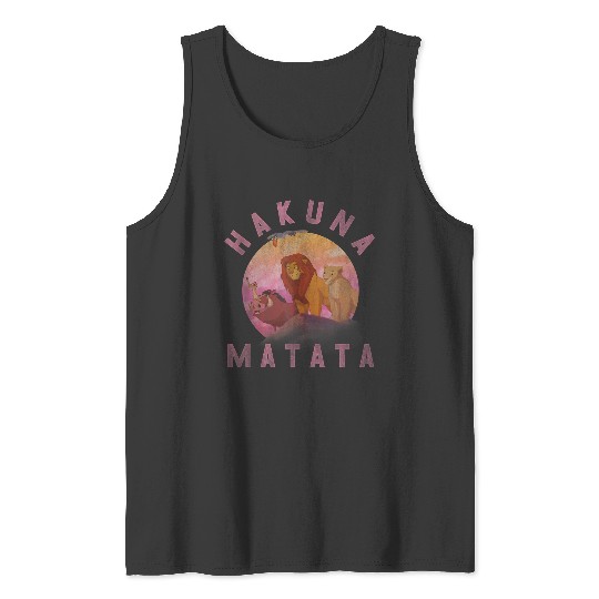 Disneyss Lion King Hakuna Matata Pride Rock Group Portrait Tank Tops