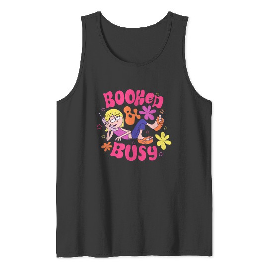 Discover Disney Lizzy Mcguire Cool Lizzie Boked Busy Big Chest Logo Tank Tops