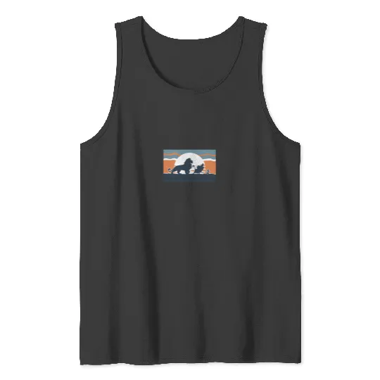 Disneyss Lion King Retro Hakuna Matata Trio Silhouette Tank Tops