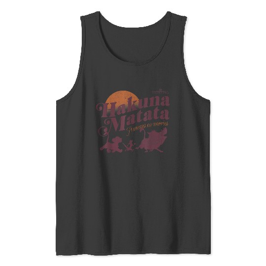 Disneyss The Lion King Hakuna Matata Sunset Silhouette Tank Tops
