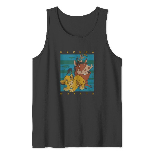 Disneyss The Lion King Hakuna Matata Squad Retro Tank Tops