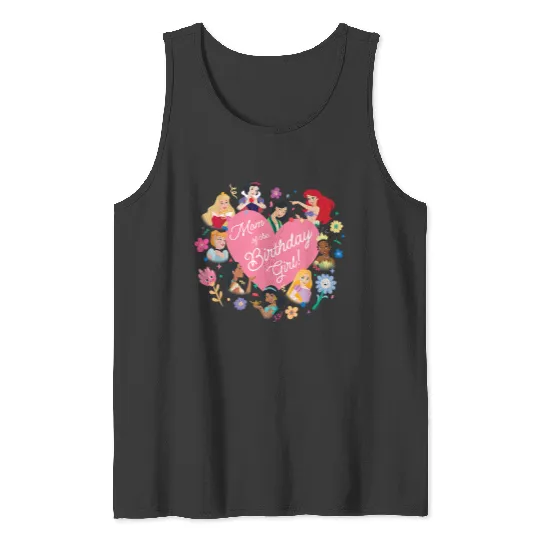 Discover Disney Princess Family Heart Mom Of The Birthday Girl Tank Tops