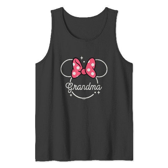 Discover Disney Minnie Mouse Grandma Head Icon Magic Mothers Day Tank Tops