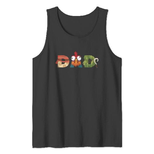 Discover Disney Moana Letters Maui Fathers Day Birthday Best Dad Tank Tops