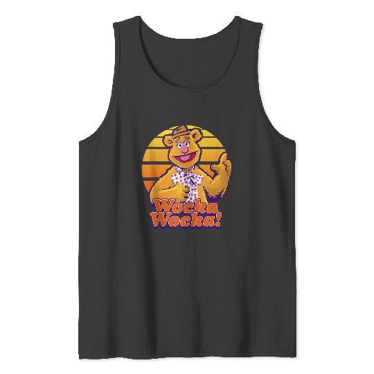 Disneyss The Muppets Fozzie Bear Wocka Wocka Portrait Tank Tops
