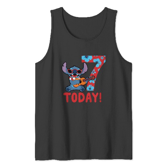 Discover Kids Disney Lilo Stitch Tropical Birthday 7 Years Old Today Tank Tops
