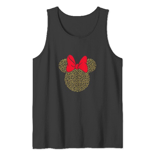 Disney Minnie Mouse Dotted Gold Icon Tank Tops
