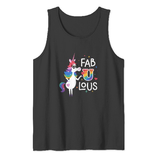 Discover Disneyss Pixars Inside Out Pride Rainbow Unicorns Fabulous Tank Tops