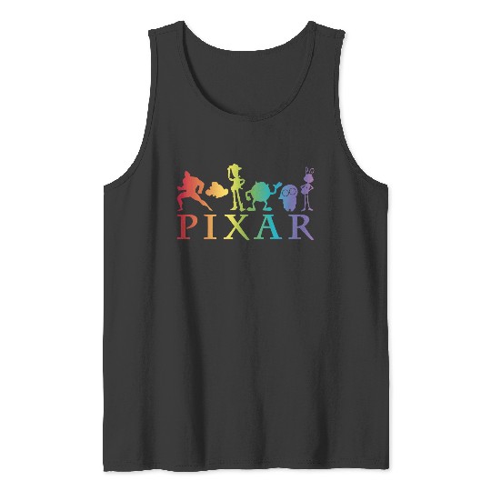 Discover Disneyss Pixars Multiple Franchise Group Rainbow Pride Logo Tank Tops