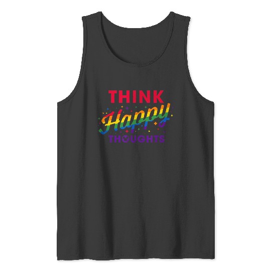 Discover Disneyss Mickey Friends Think Happy Thoughts Pride Tank Tops