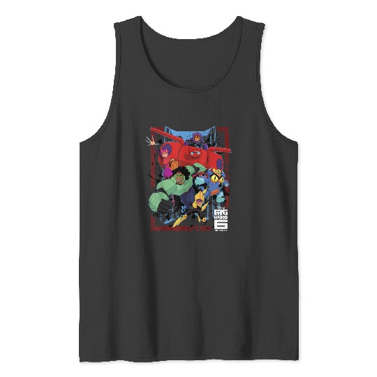 Disneyss Big Hero 6 Tv Group Paint Splat Graphic Tank Tops