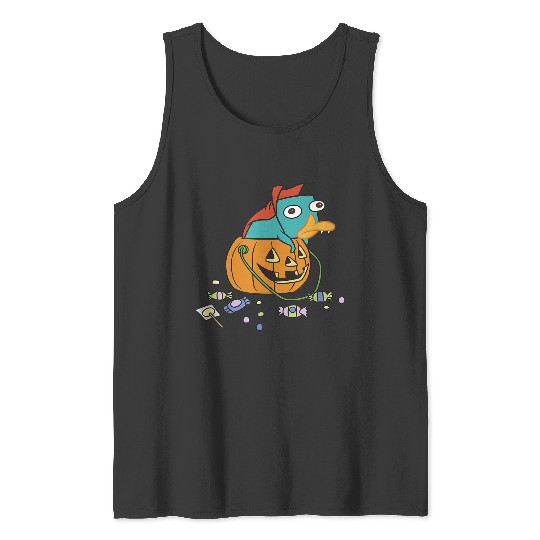 Disney Phineas And Ferb Halloween 2024 Vampire Perry The Platypus Tank Tops