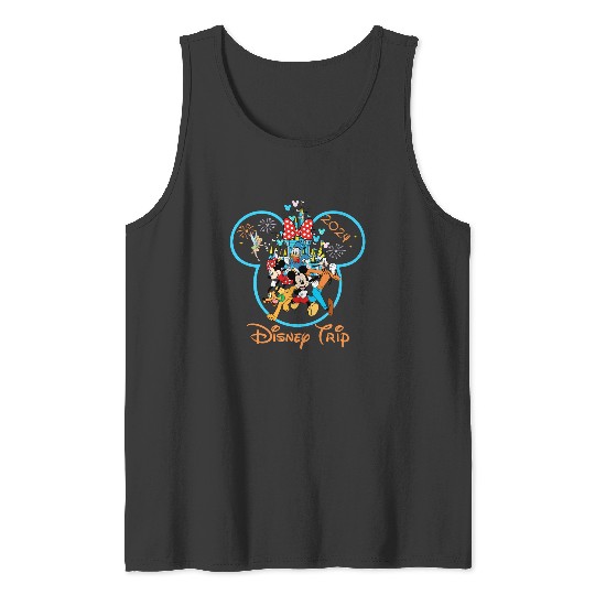 Mickey Mouse and Friends Family Disney Trip 2024 Matching, Donald Goofy Pluto Tee Tank Tops