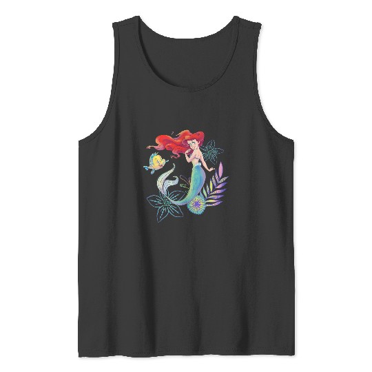Discover Disney The Little Mermaid Ariel and Flounder Sea Tank Tops